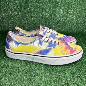 VANS Shoes Mens 9.5 Womens 11 Off The Wall Tie Dye Sneakers Festival Rave‎
